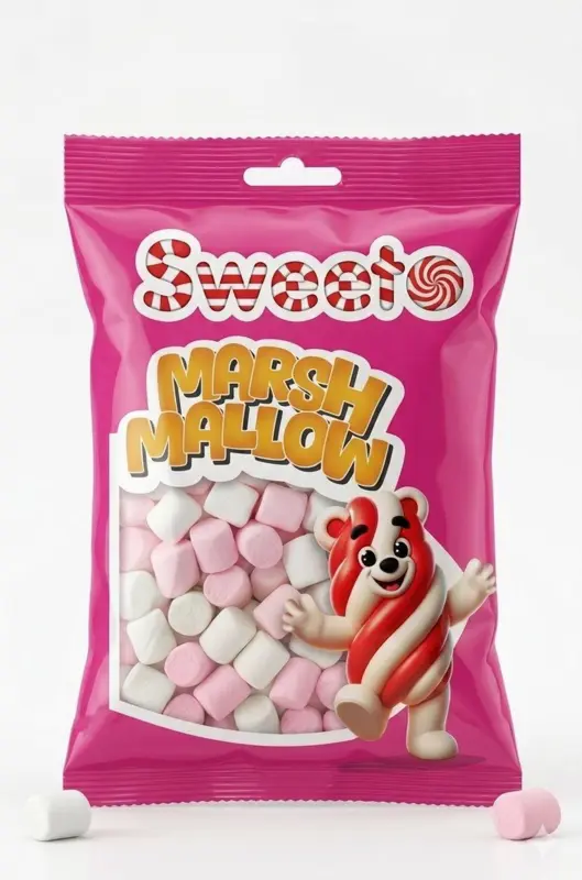 Pink and White Marsmallow, Sweeto, 250 Gr