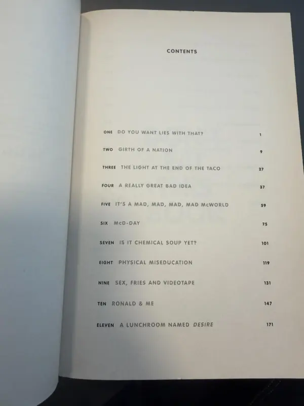 Don`t Eat This Book, Fast Food and The Supersizing of America