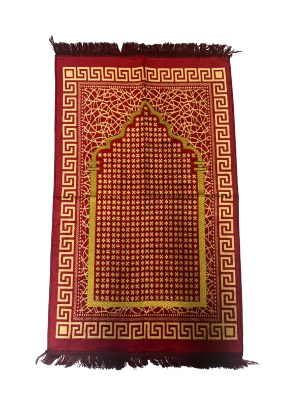 Mihrab Bedetæpper med Meander Kant Design