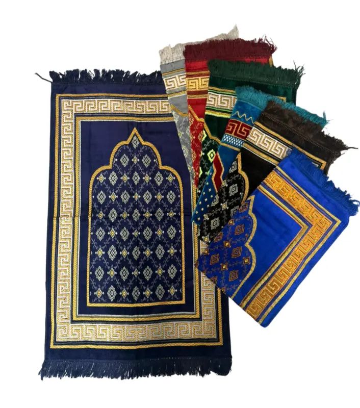 Mihrab Bedetæpper med Meander Kant Design (Simpel)