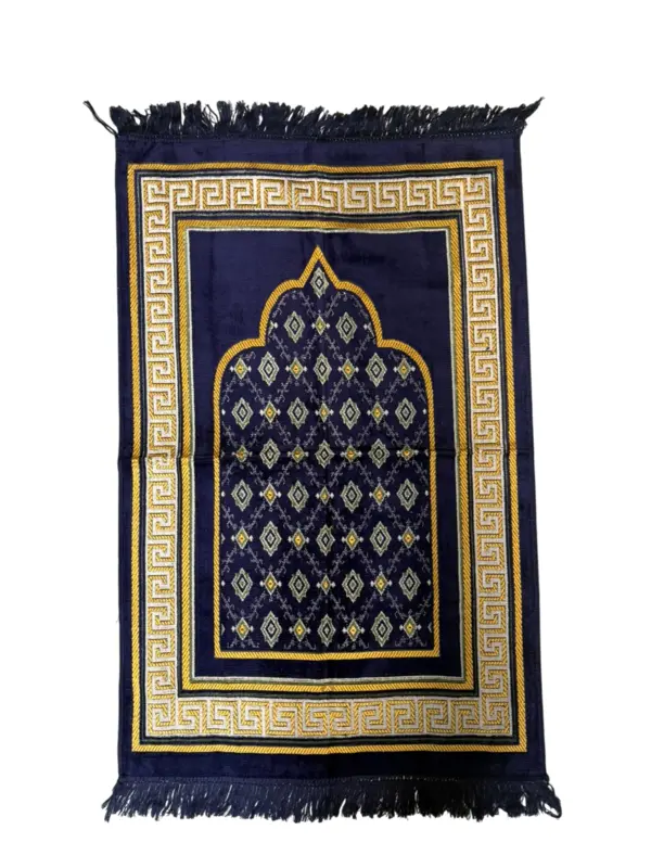 Mihrab Bedetæpper med Meander Kant Design (Simpel)