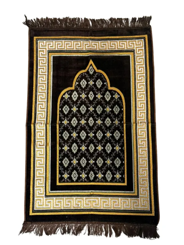 Mihrab Bedetæpper med Meander Kant Design (Simpel)