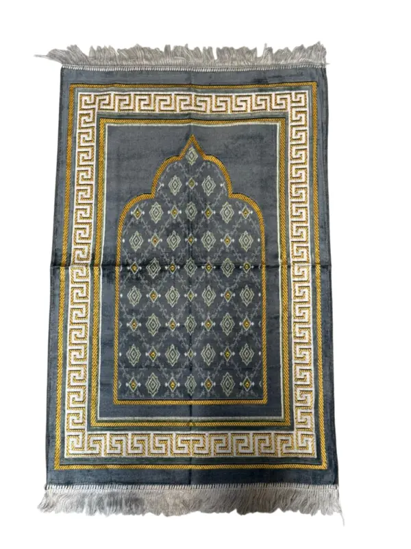 Mihrab Bedetæpper med Meander Kant Design (Simpel)