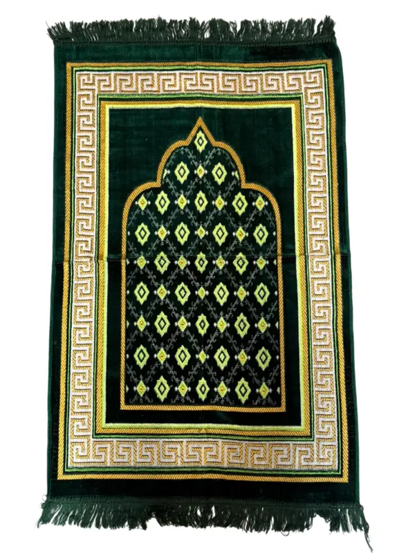 Mihrab Bedetæpper med Meander Kant Design (Simpel)