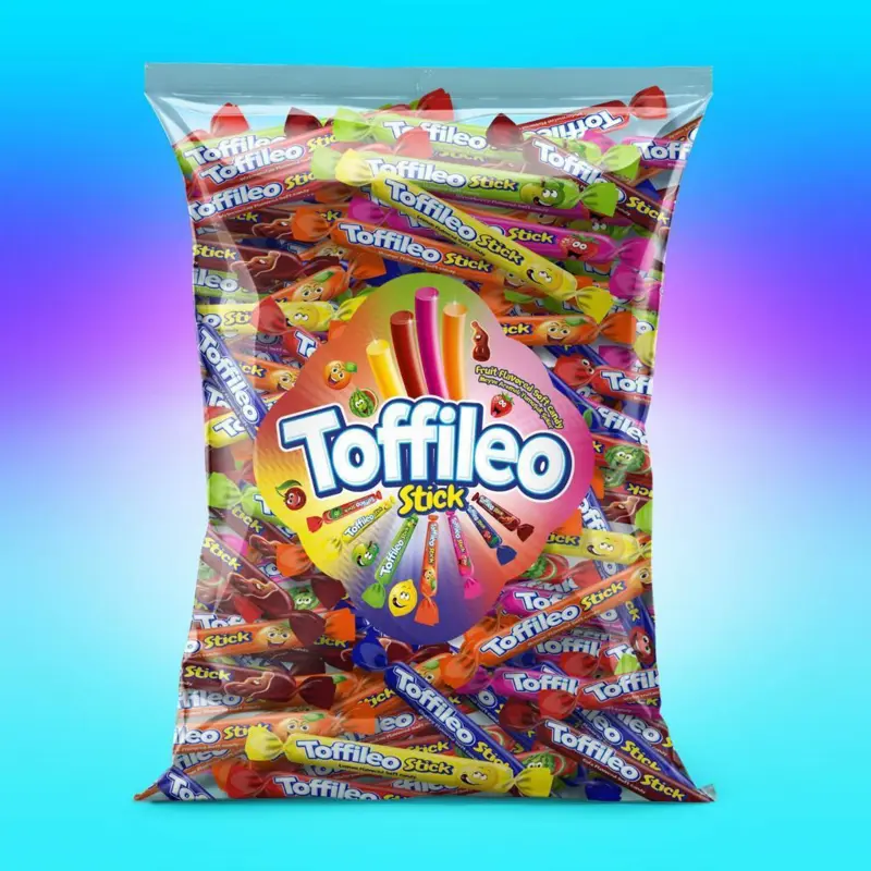 FrugtKarameller Stick, Toffileo 1 kg
