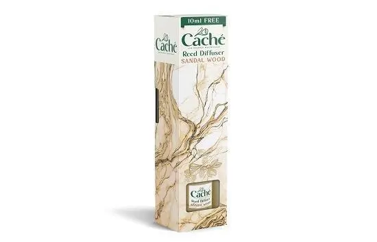 Sandeltræ Diffuser med duftpinde, Cache 100ml