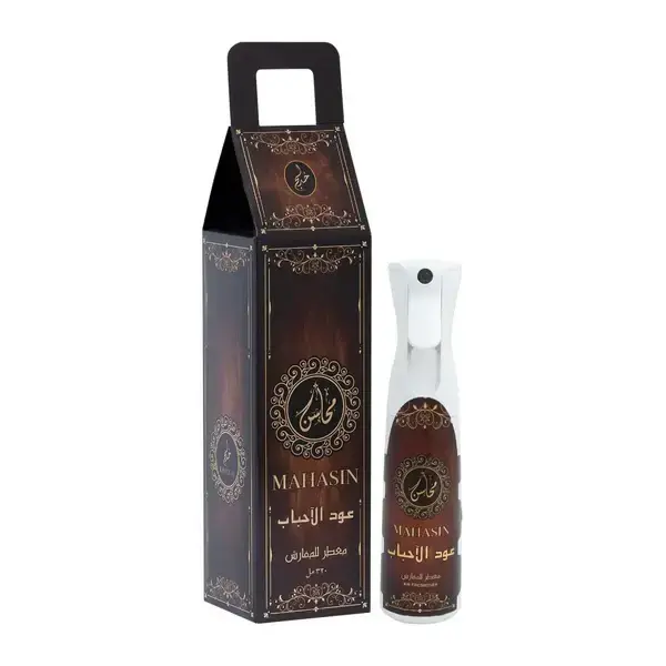 Mahasin Oud Al Ahbaab luftfrisker,Khadlaj 320ml