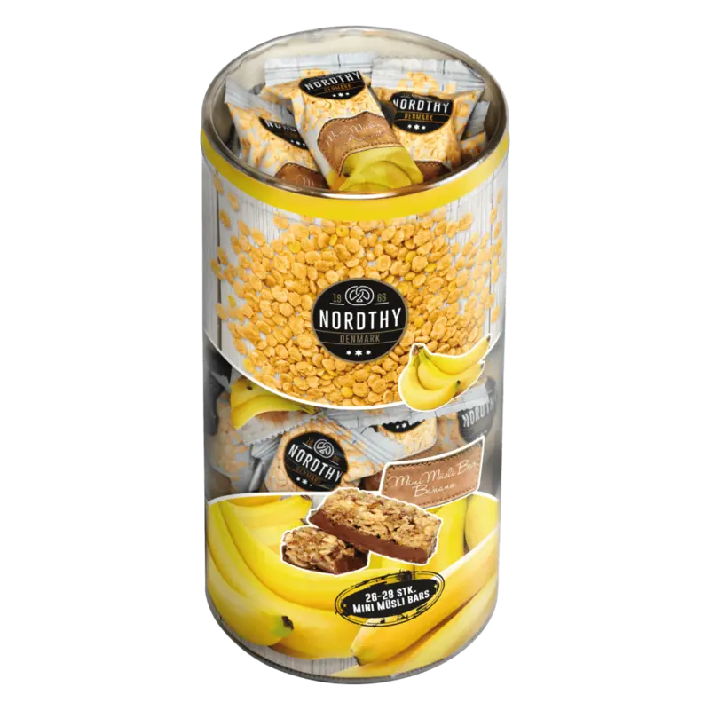 Mini Müsli Bars Rør Banan,Nordthy 350g