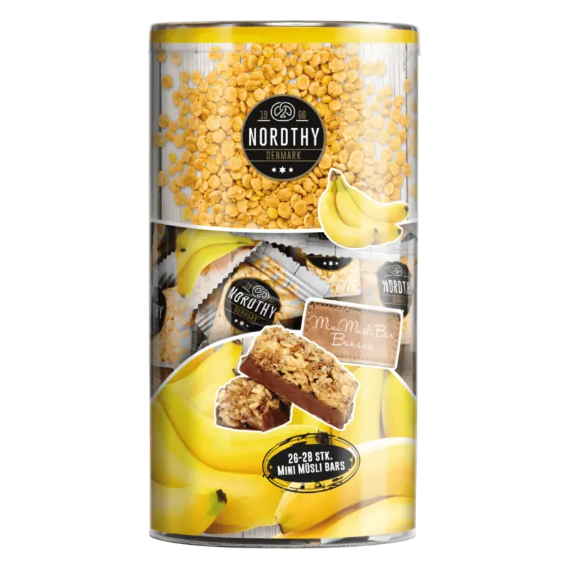 Mini Müsli Bars Rør Banan,Nordthy 350g