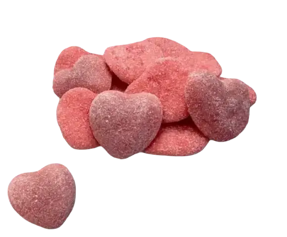 Sour stuffed red hearts Dulceplus 1 kg