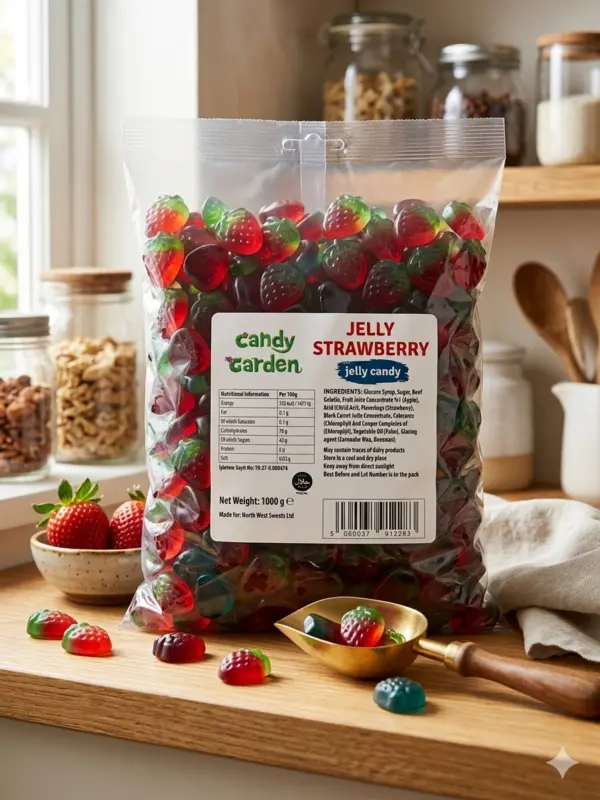 Jelly Strawberry Candy, Yummy Gummy 1Kg