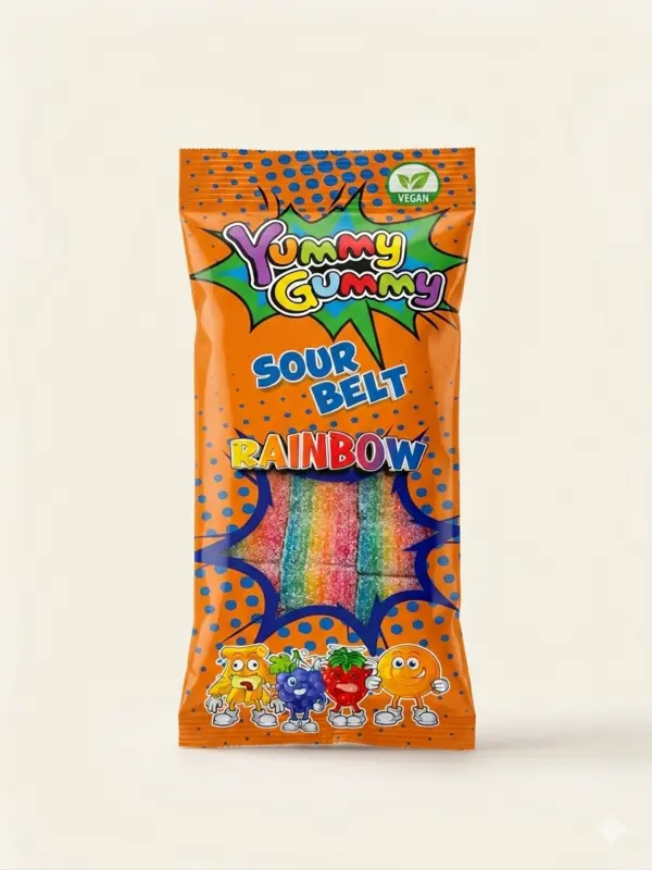 Sour Belt Rainbow, Yummy Gummy 160 G