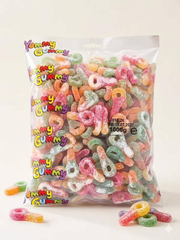 Sour Dummies Jelly Candy, Yummy Gummy 1Kg