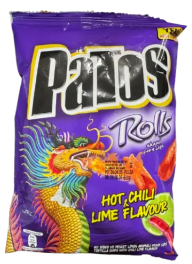 Hot & Chili lime chips, Patos, 61 g