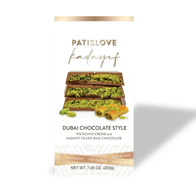 Dubai Chokolade med Pistacie og Kunafe, Patislove, 100 gr