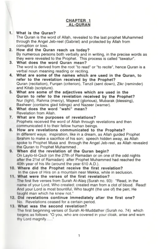 1000 questions on islam