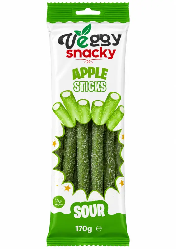 Apple Sour Sticks - Veggy Snacky - 170 g