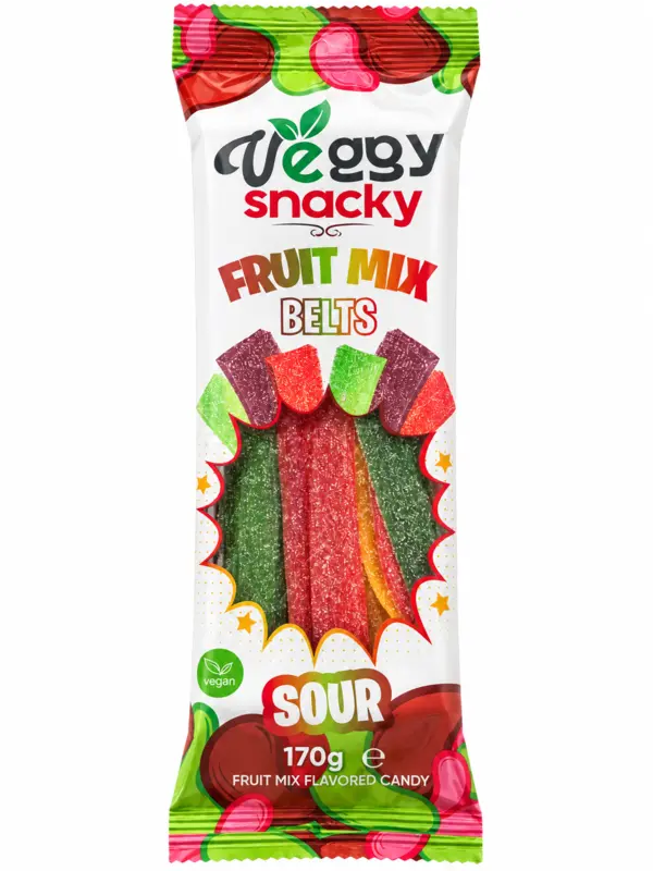 Fruit Mix Sour Belts - Veggy Snacky - 170 g