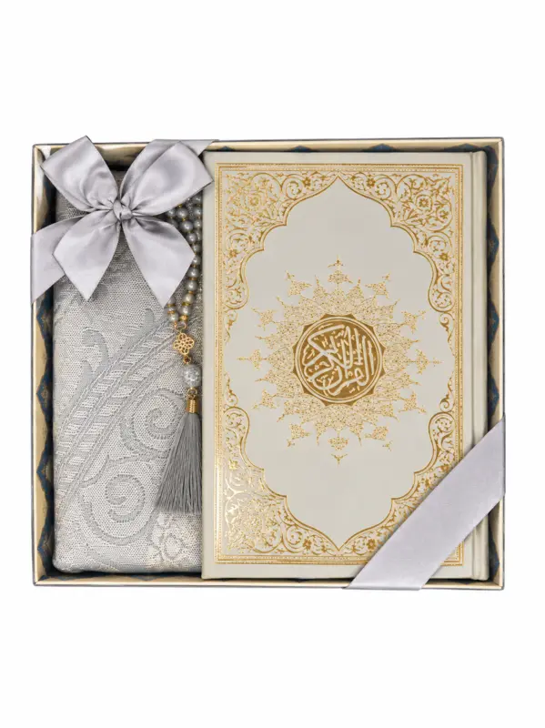 Luksuriøs Gaveæske med Koran, Bedetæppe & Tasbih