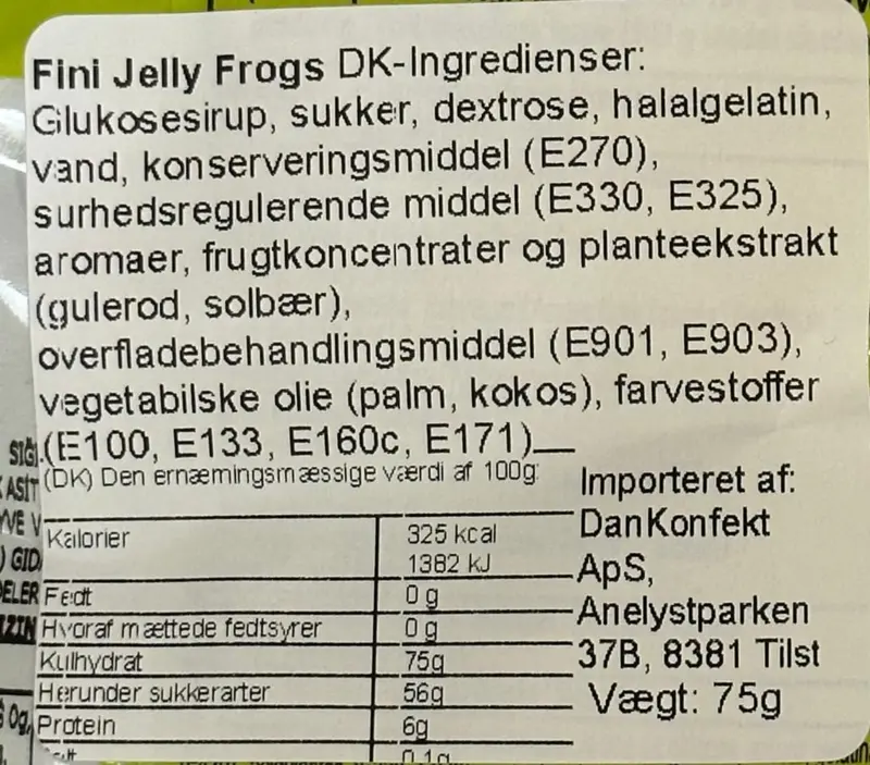 Jelly Frogs fini 75g