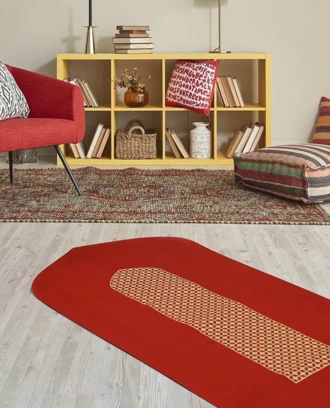 Rød eksklusivt Mashrabiya designer Bedetæppe