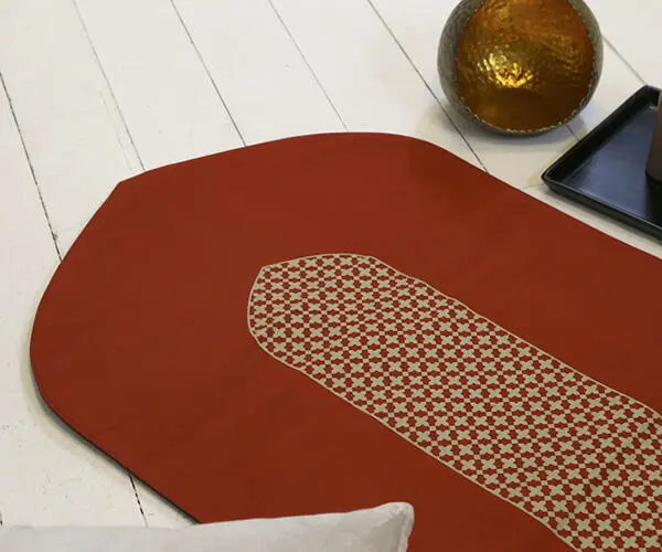Rød eksklusivt Mashrabiya designer Bedetæppe
