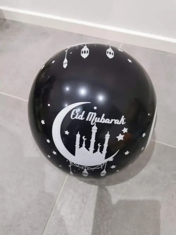 Eid Balloner Sort farve 10 stk