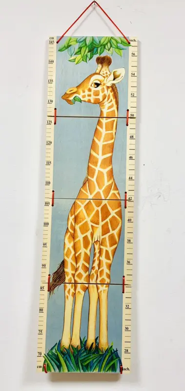 Giraf højde måler i træ