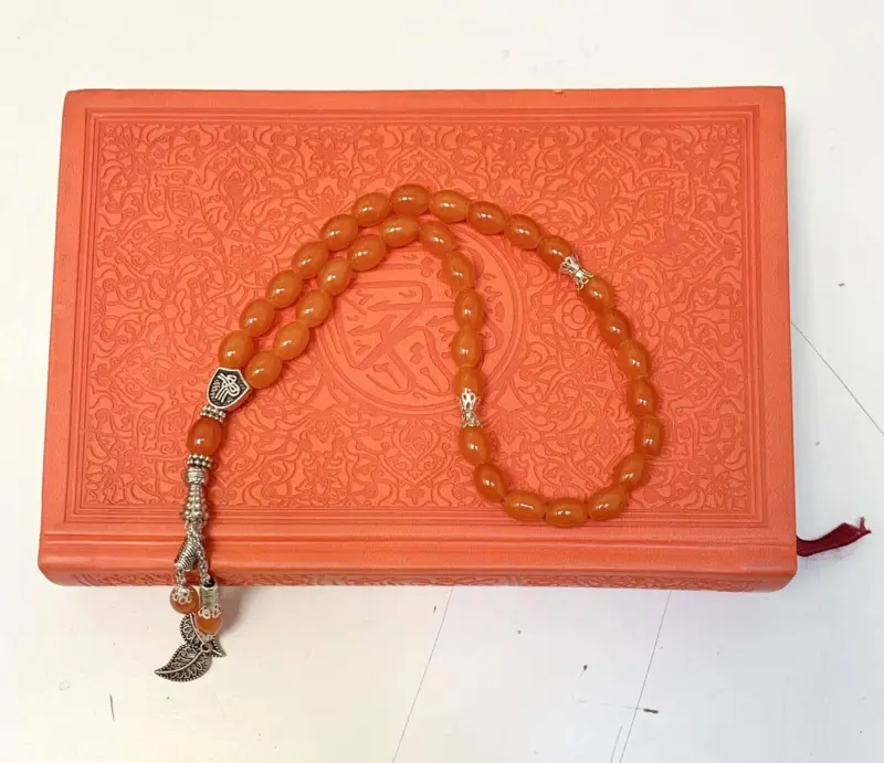 Regnbue Koran med Glas Tasbeeh (33 perler)