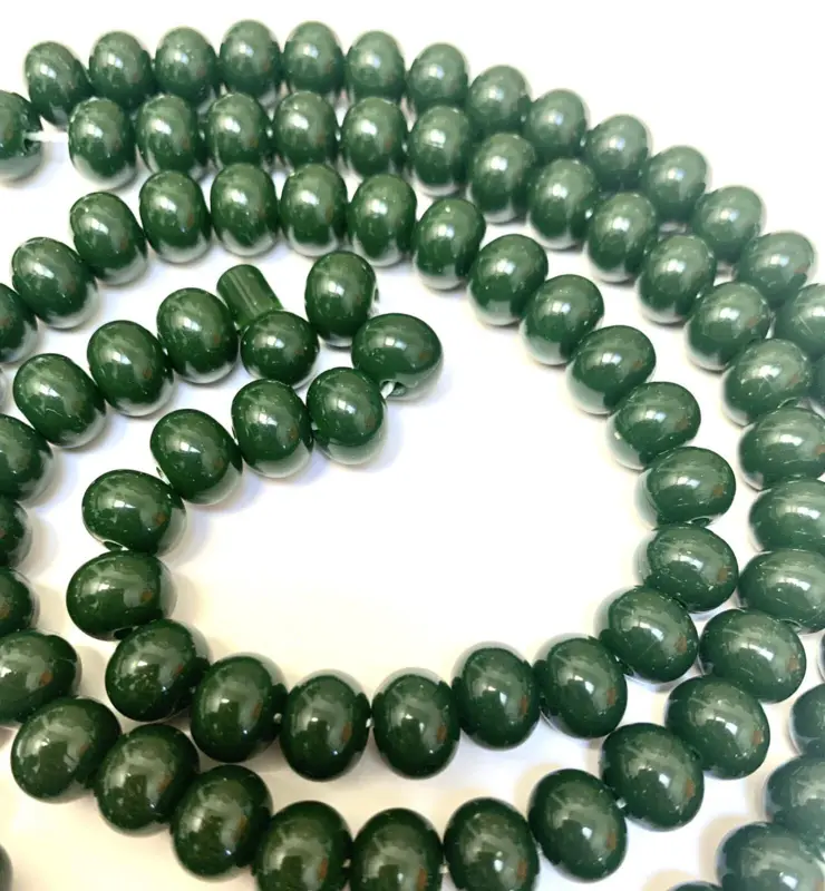 Olivengrøn tasbeeh med stor perler (99 perler)