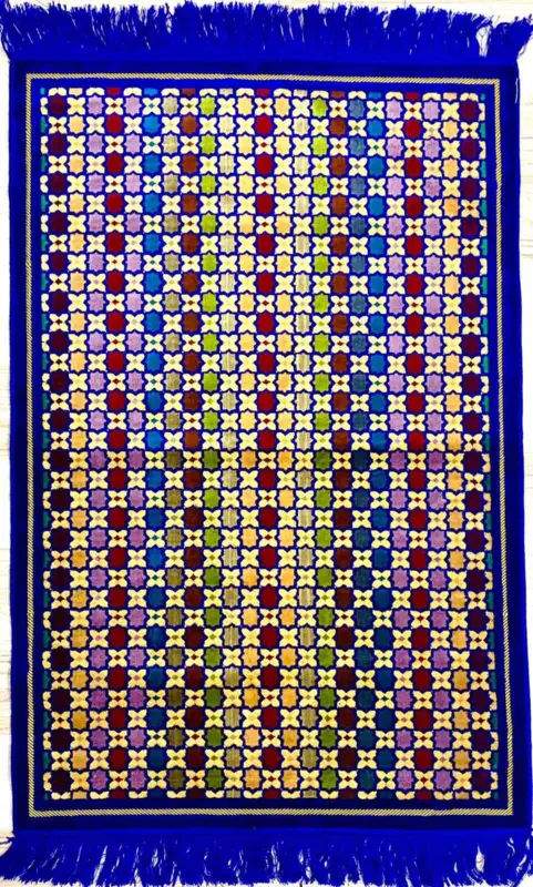 Mosaik Bedetæppe Blå
