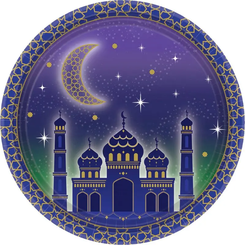 Ramadan Mubarak Tallerkener 8 stk