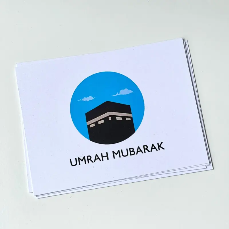 Umrah mubarak lykønskningskort