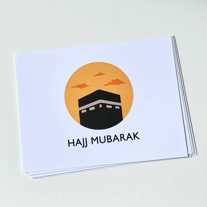Hajj mubarak lykønskningskort