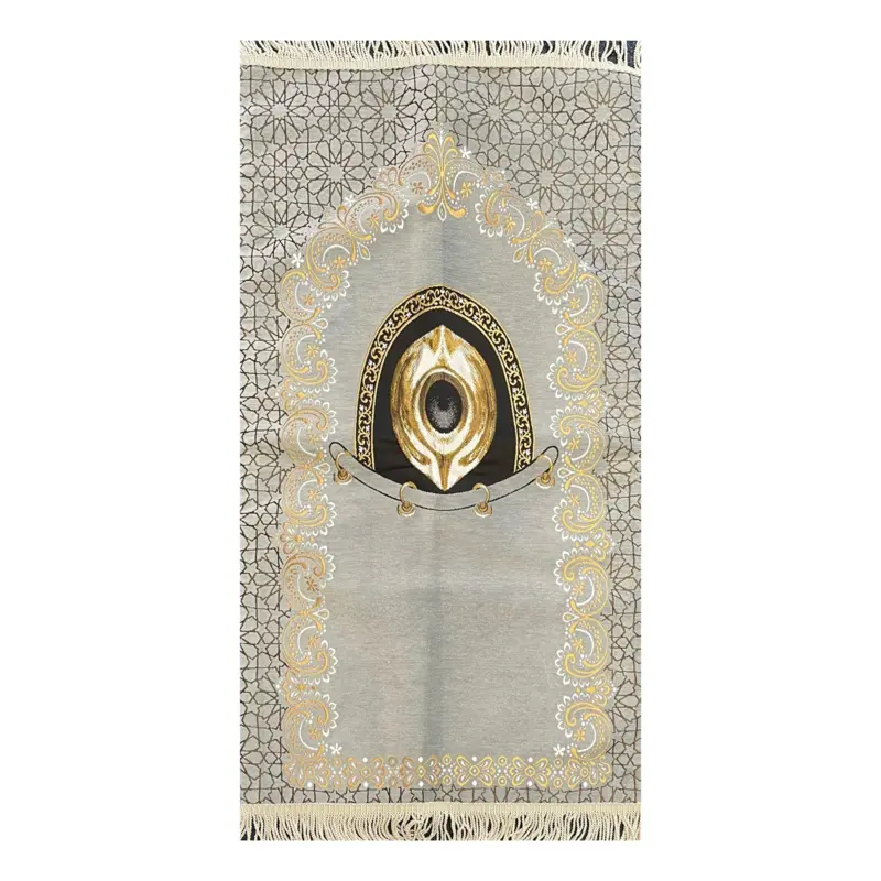 Kaaba grey stone blødt designer bedetæppe