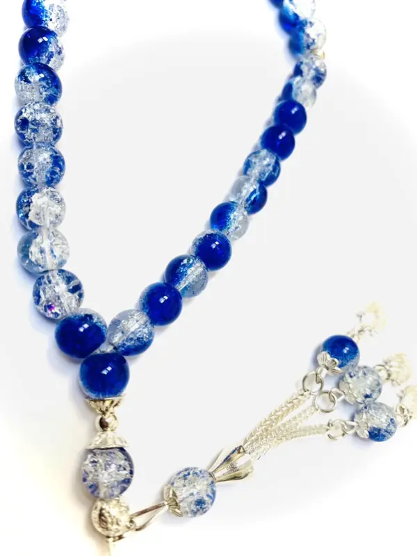 Royal Blue Glas Tasbih 33 perler