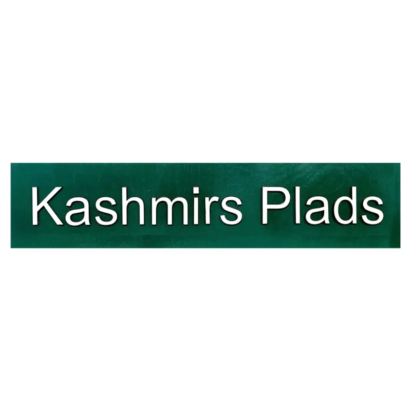 Kashmiri's Plads Gadeskilt i Træ, Håndlavet