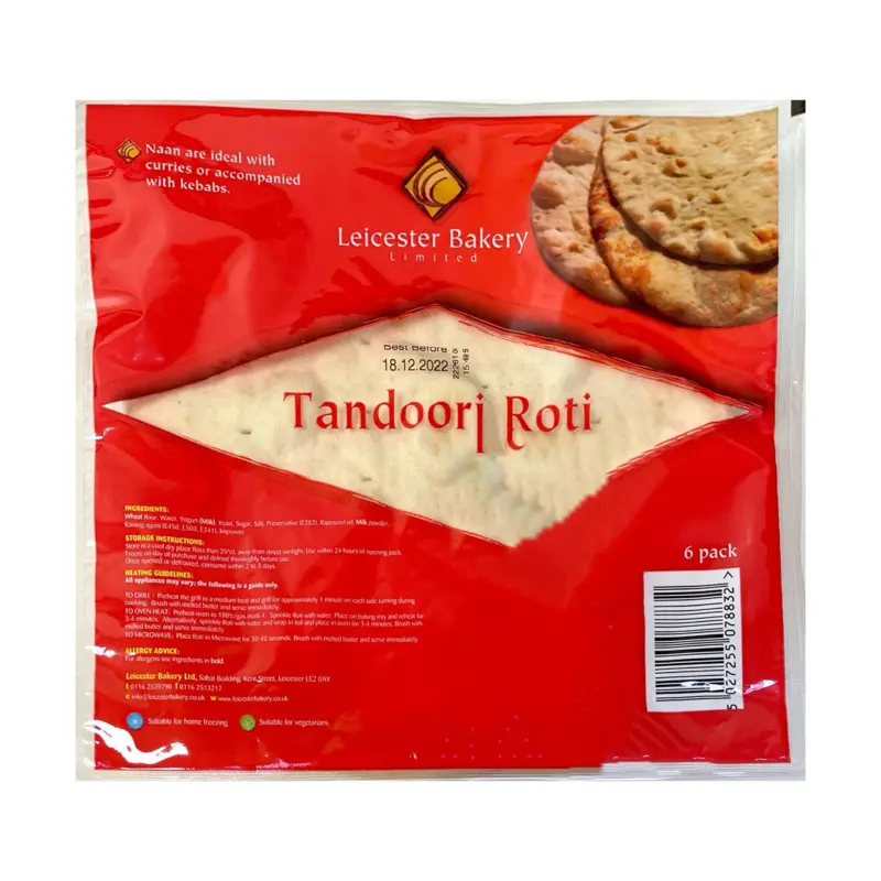 Tandoori Roti, Fladbrød 6 stk