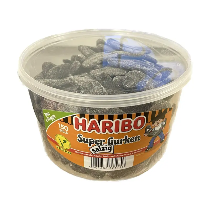 Haribo Lakrids agurker, vegansk, 150 stk, 1350g