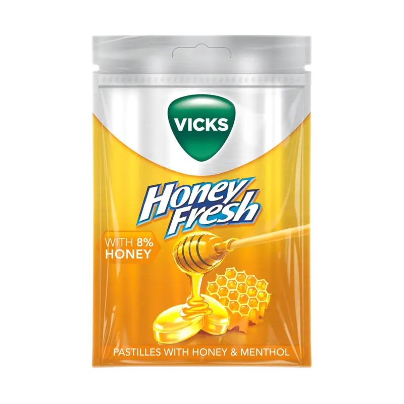 Honey fresh, vicks, halspastiller, 72g