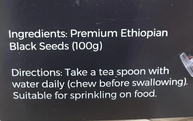 Etiopiske Nigellafrø (100g)