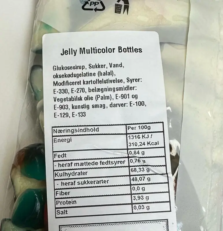 Jelly Multicolor Bottles, Dulceplus, 1 kg