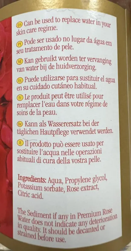 Rose water premium, 250 ml