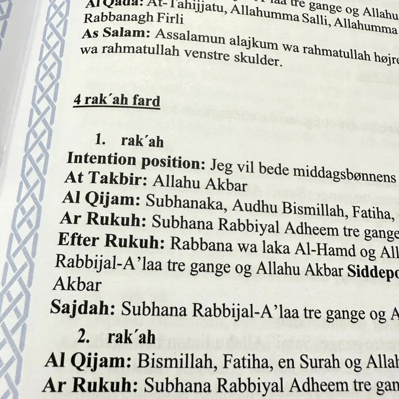 Bøn i Islam, Gratis bog, maks 1. per person