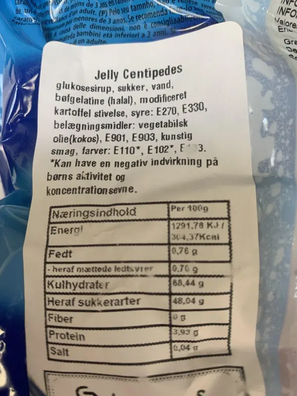 Dulceplus Jelly Centipedes 1kg
