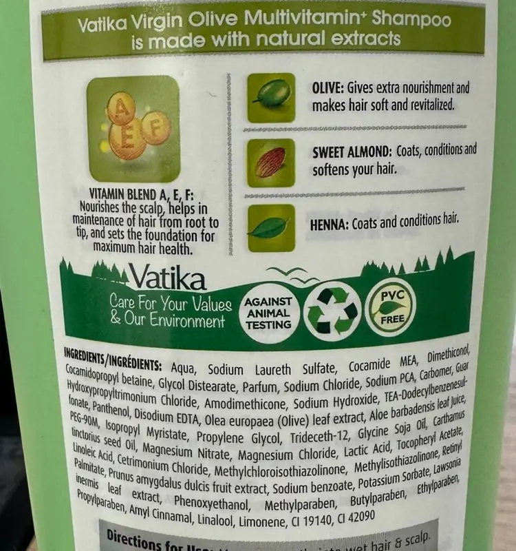 Vatika multi vitamin shampoo, virgin olive, 400 ml