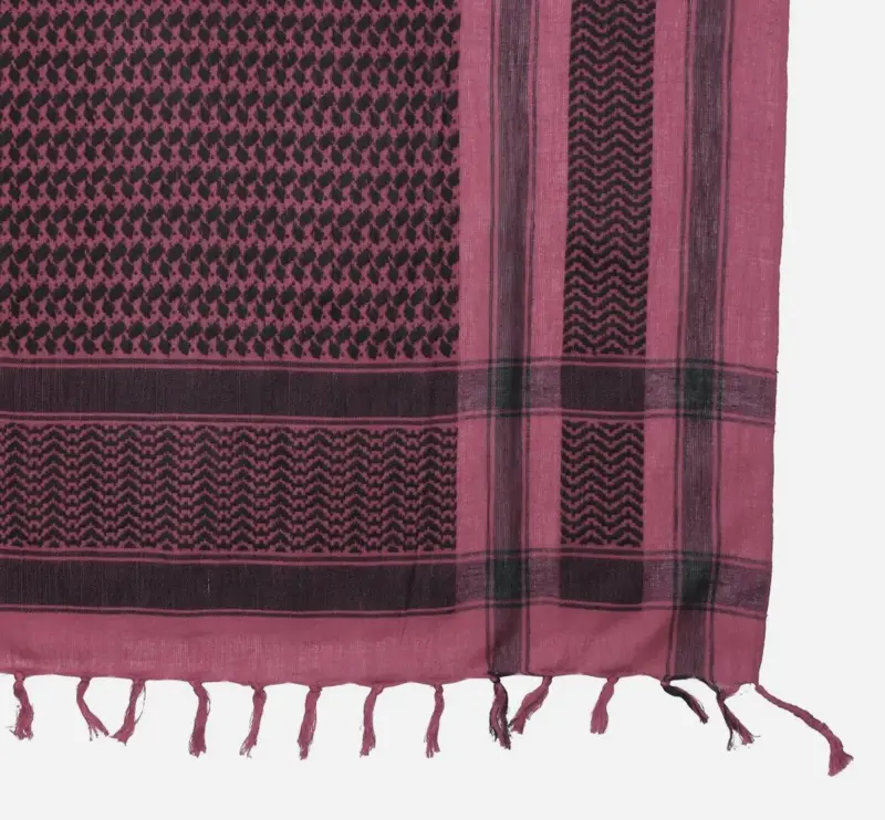 Palæstina tørklæde, keffiyeh, Pink/Sort