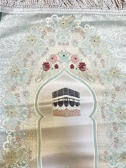 Luksus Kaaba bedetæppe i lyseblå