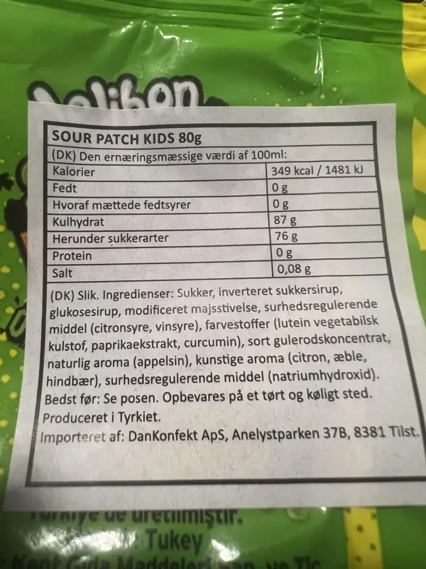 Jelibon Sour Patch Kids (80 gr)