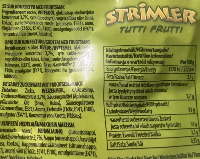 Malaco Strimler Tutti Frutti (80 gr)